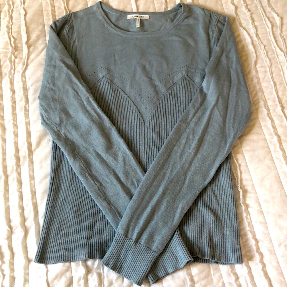 extra soft baby blue sweater